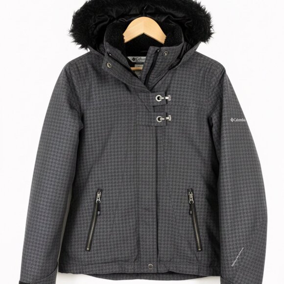 🧥 NEW Columbia Omni-Shield Puffer Jacket Women (M) Gray Insulated Retro Coat - Picture 2 of 12